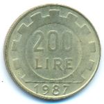 Италия, 200 лир (1987 г.)