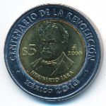 Mexico, 5 pesos, 2008