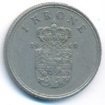 Denmark, 1 krone, 1969
