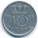Нидерланды, 10 центов (1955 г.)