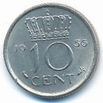 Нидерланды, 10 центов (1956 г.)
