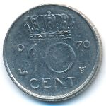 Нидерланды, 10 центов (1970 г.)