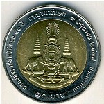 Thailand, 10 baht, 1996