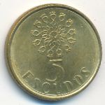 Portugal, 5 escudos, 1986