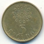 Portugal, 5 escudos, 1987