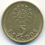 Portugal, 5 escudos, 1998