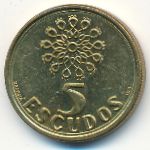 Portugal, 5 escudos, 1999