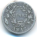 Франция, 1/4 франка (1803–1804 г.)