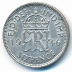 Великобритания, 6 пенсов (1946 г.)