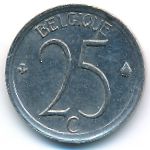 Belgium, 25 centimes, 1965