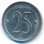 Belgium, 25 centimes, 1967