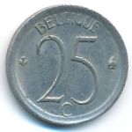 Belgium, 25 centimes, 1967