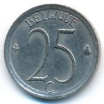 Belgium, 25 centimes, 1968