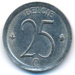 Belgium, 25 centimes, 1969