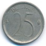 Belgium, 25 centimes, 1969