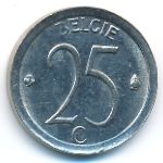 Belgium, 25 centimes, 1970