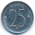 Belgium, 25 centimes, 1970