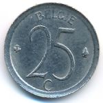 Belgium, 25 centimes, 1972