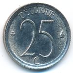 Belgium, 25 centimes, 1972