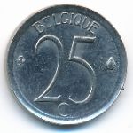Belgium, 25 centimes, 1974