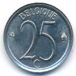 Belgium, 25 centimes, 1974
