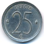 Belgium, 25 centimes, 1974