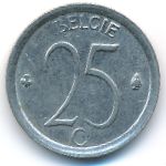 Belgium, 25 centimes, 1975