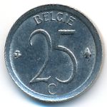Belgium, 25 centimes, 1975