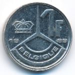 Belgium, 1 franc, 1989