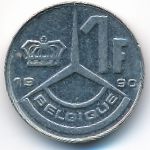 Belgium, 1 franc, 1990