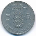 Belgium, 5 francs, 1958