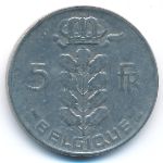 Belgium, 5 francs, 1964