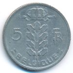 Belgium, 5 francs, 1968
