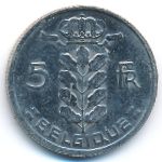 Belgium, 5 francs, 1969