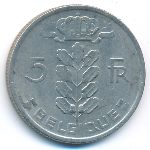 Belgium, 5 francs, 1972