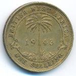 British West Africa, 1 shilling, 1943