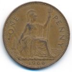 Великобритания, 1 пенни (1966 г.)