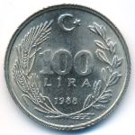 Turkey, 100 lira, 1987–1988