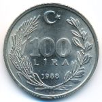 Turkey, 100 lira, 1988