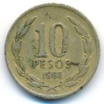 Чили, 10 песо (1988–1989 г.)