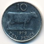 Guernsey, 10 pence, 1979