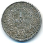 Франция, 1 франк (1872 г.)