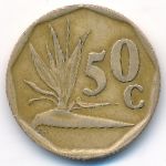 South Africa, 50 cents, 1992