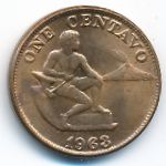 Philippines, 1 centavo, 1963