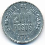 Colombia, 200 pesos, 1995