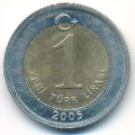 Турция, 1 новая лира (2005 г.)