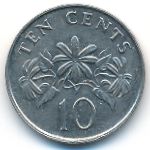 Singapore, 10 cents, 1991
