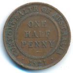Australia, 1/2 penny, 1921