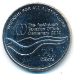 Австралия, 20 центов (2010 г.)