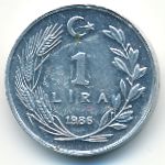 Turkey, 1 lira, 1986